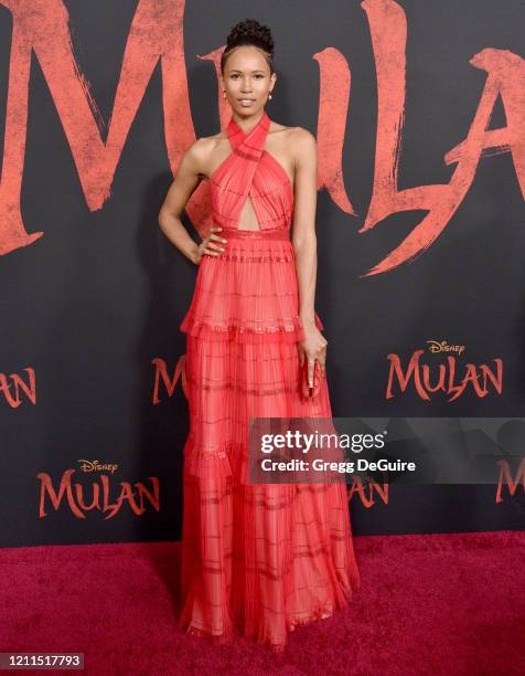 Fola Evans-Akingbola attends the Premiere Of Disney's "Mulan" on March 09, 2020 in Hollywood, California.