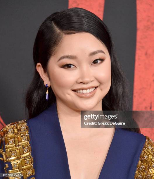 Lana Condor attends the Premiere Of Disney's "Mulan" on March 09, 2020 in Hollywood, California.