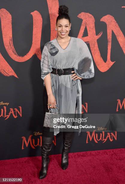 Jordin Sparks attends the Premiere Of Disney's "Mulan" on March 09, 2020 in Hollywood, California.