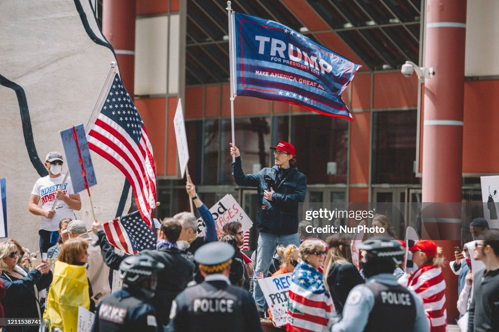 Anti-Quarantine Protest In Chicago