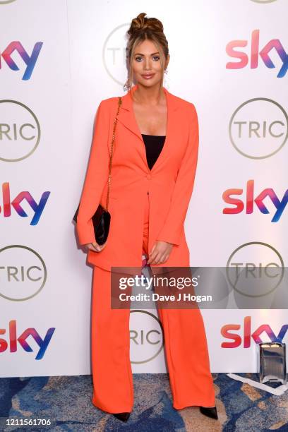 Amy Childs attends the TRIC Awards 2020 at The Grosvenor House Hotel on March 10, 2020 in London, England.