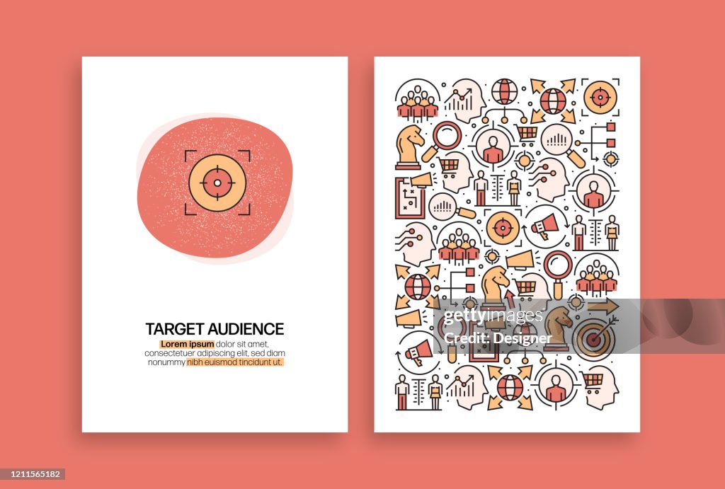 Target Pamphlet Target Audience Related Design Modern Vector Templates For Brochure ...