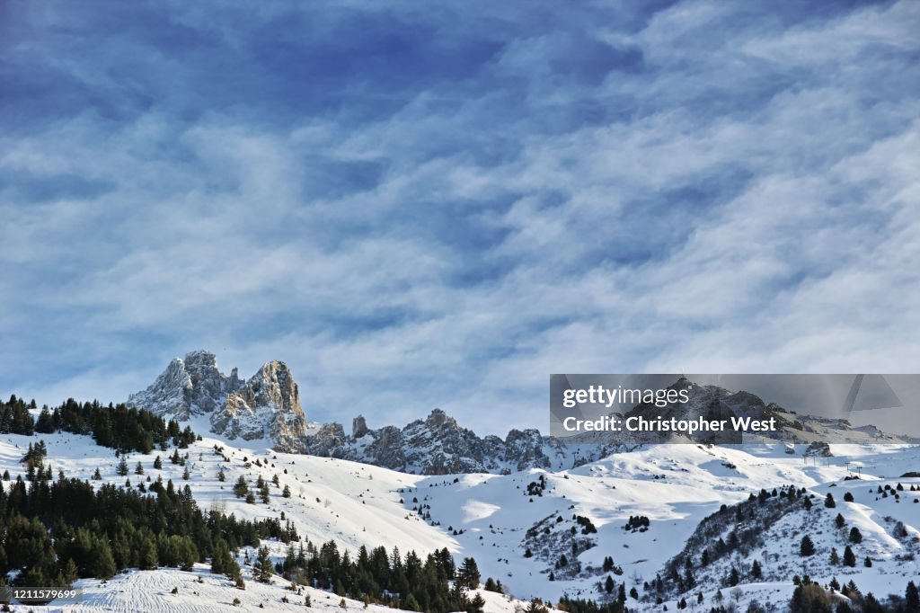 Blue Sky and Mountain Clouds