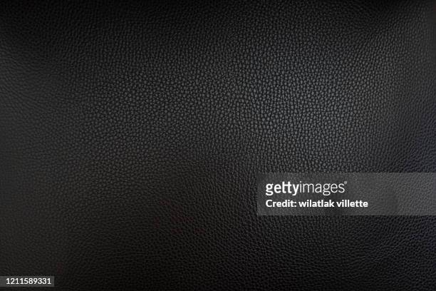 close up black leather and texture background - colore nero foto e immagini stock