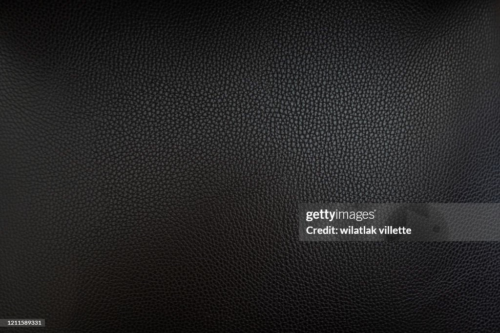 Close up black leather and texture background