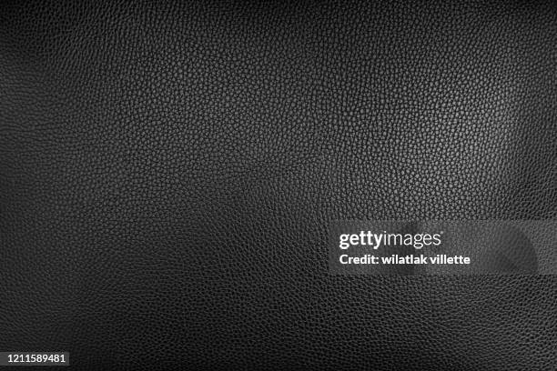 close up black leather and texture background - crocodile family stock pictures, royalty-free photos & images