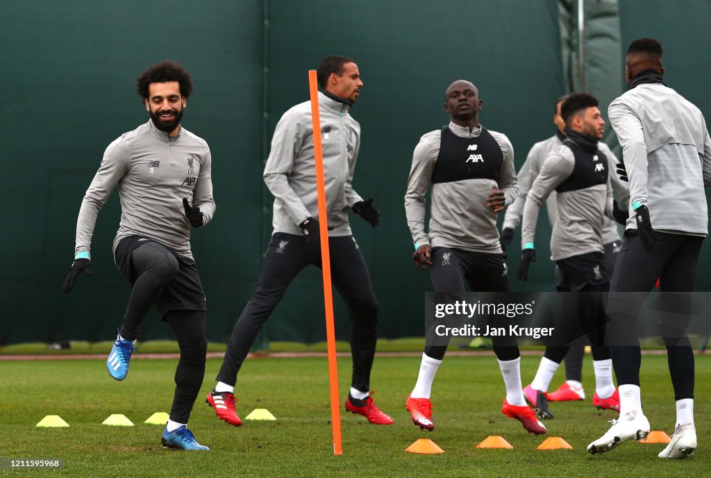 Liverpool FC Press Conference And Training Session