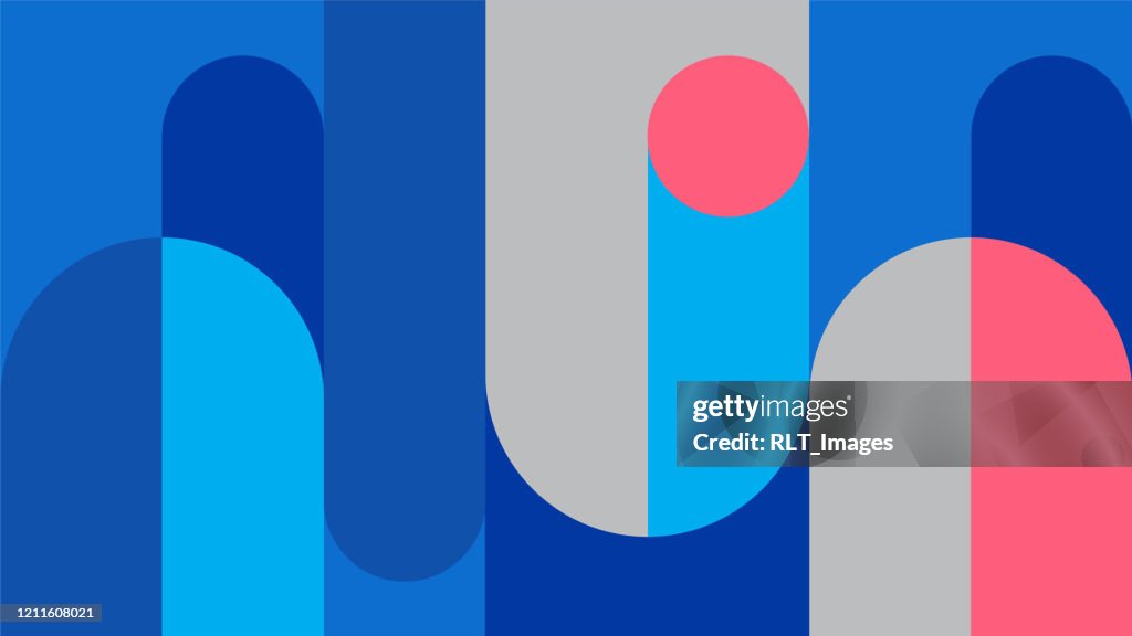 Abstrakte retro Midcentury geometrische Grafiken