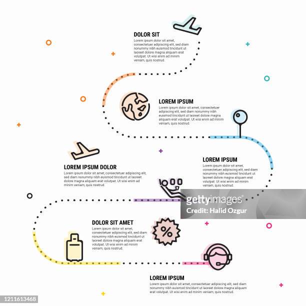 business travel vector concept und infografik design elemente - journey stock-grafiken, -clipart, -cartoons und -symbole