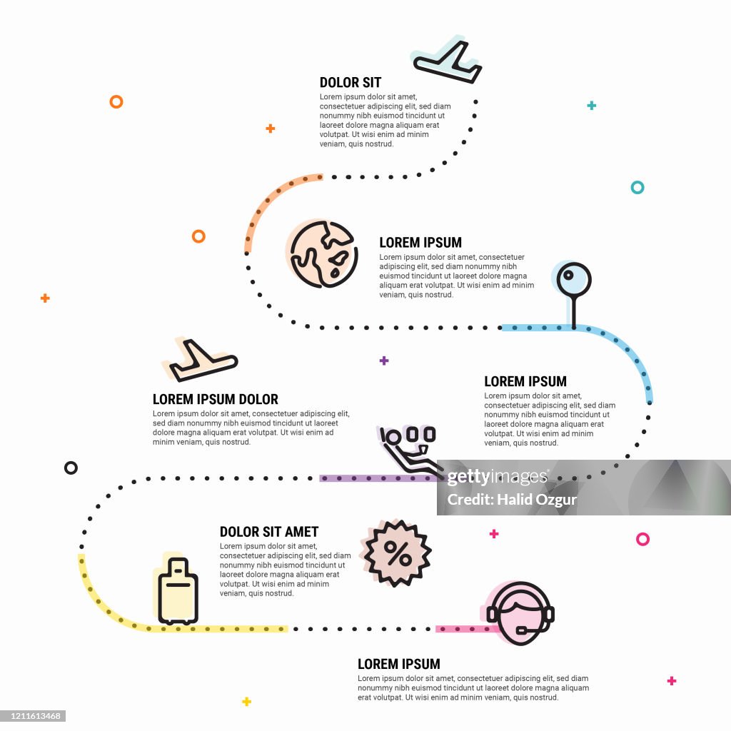 Business Travel Vector Concept e Infographic Design Elements