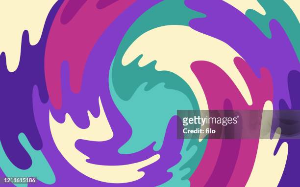 stockillustraties, clipart, cartoons en iconen met swirl abstract blob achtergrond - color image