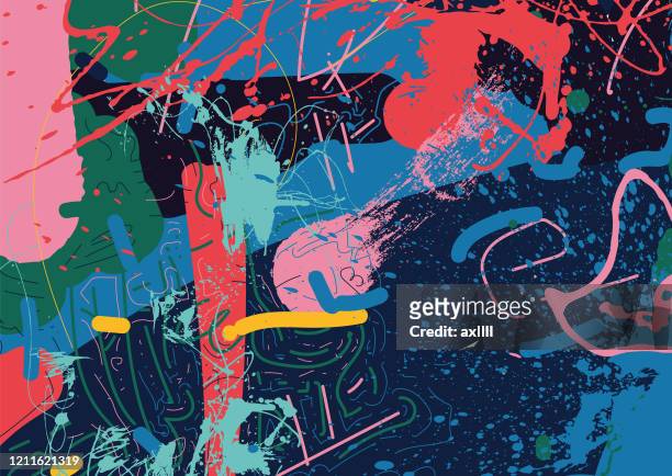 abstract urban grunge texture background - vektor illustration - graffiti stock-grafiken, -clipart, -cartoons und -symbole