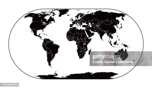 world map - polar stock illustrations