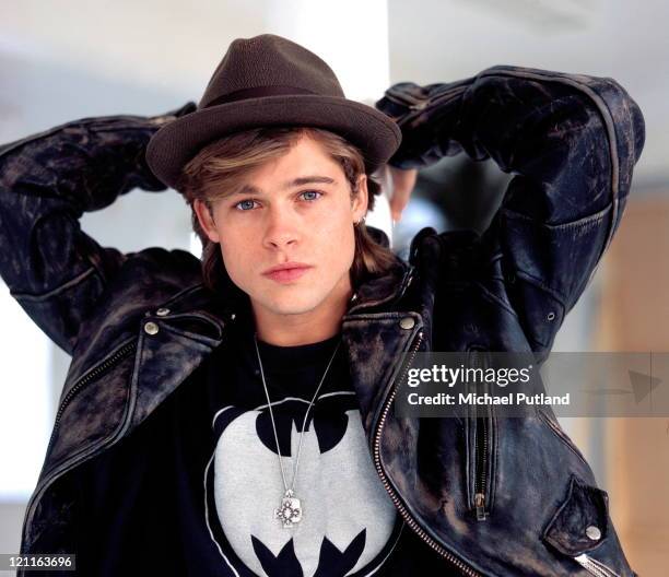 Brad Pitt, portrait, London, October 1988.