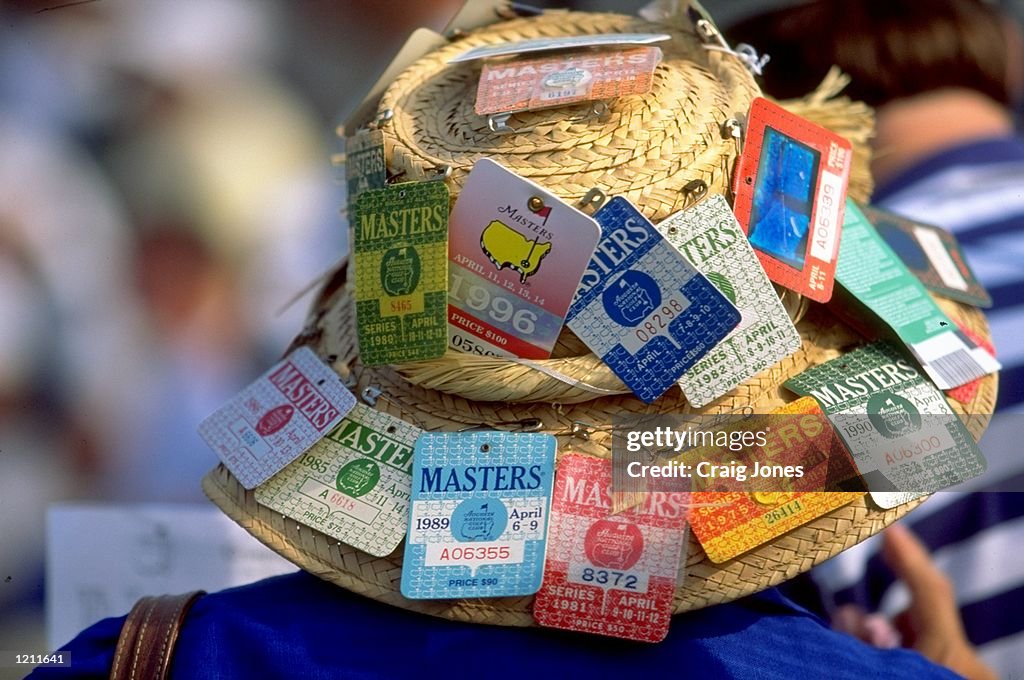 A fan with ticket hat