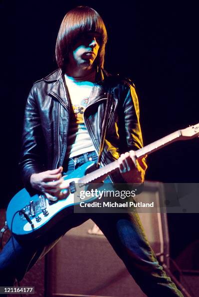 John Ramon Johnny Ramone of The Ramones performs on stage at The Roundhouse ...