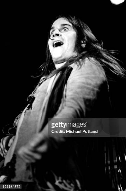 Ozzy Osbourne of Black Sabbath performs on stage in Manchester, UK, 1972.