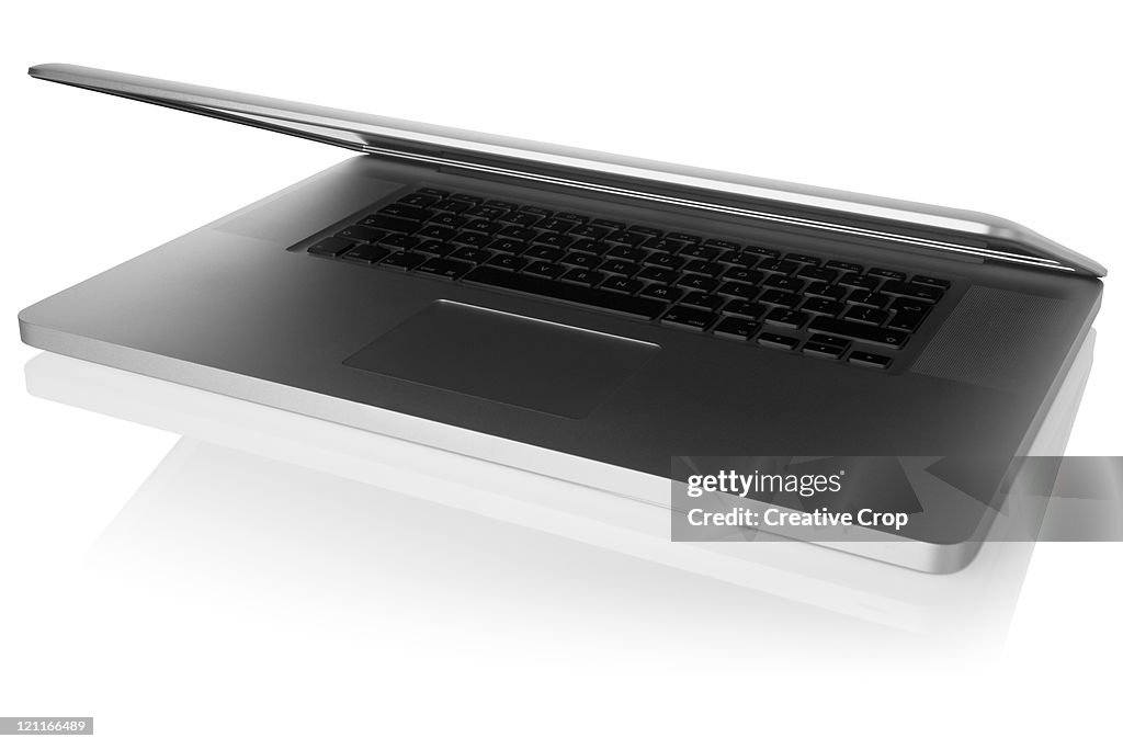 Half Computer Half Opened Laptop Computer High-Res Stock Photo - Getty Images