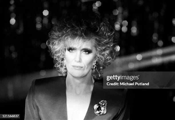 Dusty Springfield, studio portrait, shooting cover for 'Nothing Has Been Proved' single, London, December 1988.