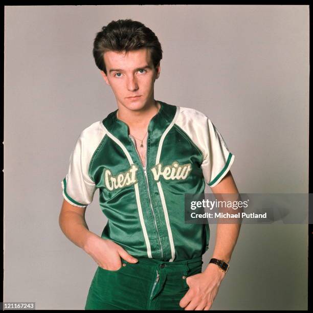 Midge Ure of Slik, studio portrait, London, 1976.