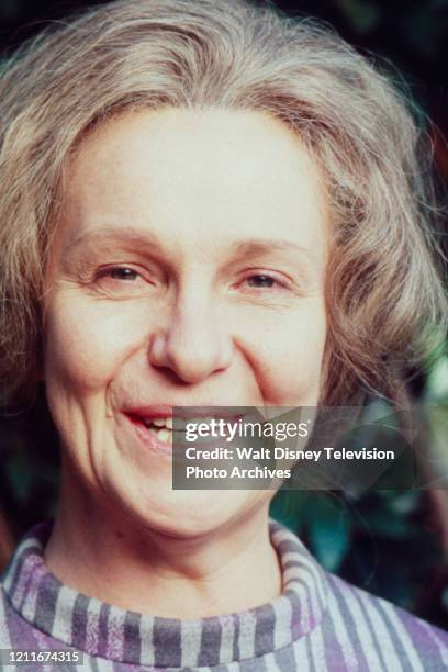 Geraldine Page in make up as old woman appearing in the ABC tv movie 'Live Again, Die Againl'.