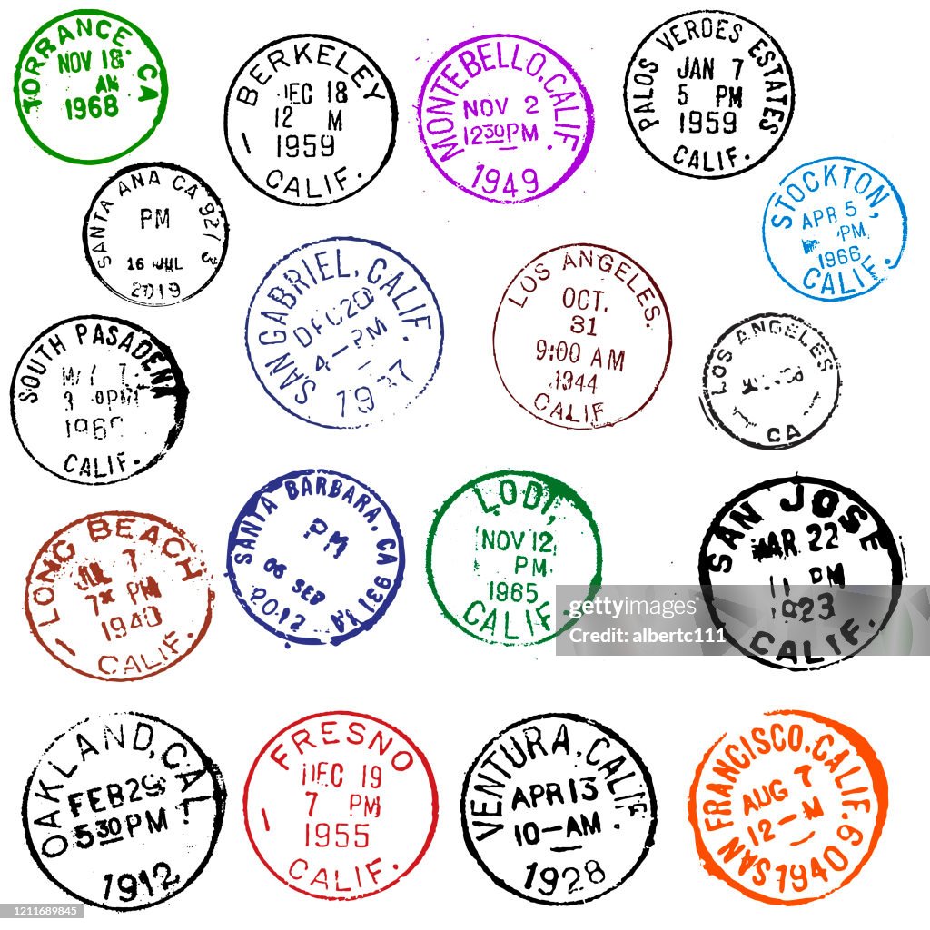 Vintage California Postage Stamp Collection