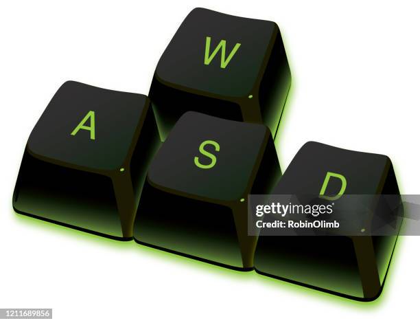 computer-gaming-schlüssel - keyboard player stock-grafiken, -clipart, -cartoons und -symbole