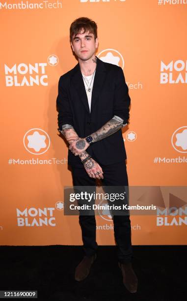 Gabriel-Kane Day-Lewis attends as Montblanc celebrates the launch of MB 01 Headphones & Summit 2+ at World of McIntosh on March 10, 2020 in New York...