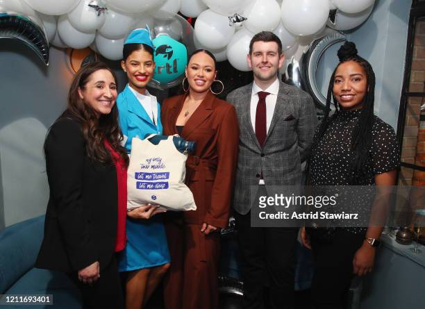 Lori Riviere, Elle Varner, CEO at Trtl, Michael Corrigan and Nicole Doswell attend TRTL Sleep Mask Launch Party at Ophelia Lounge on March 10, 2020...