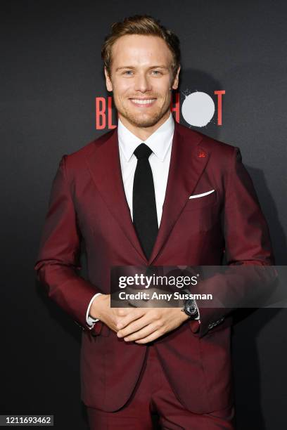 Sam Heughan attends the premiere of Sony Pictures' "Bloodshot" on March 10, 2020 in Los Angeles, California.