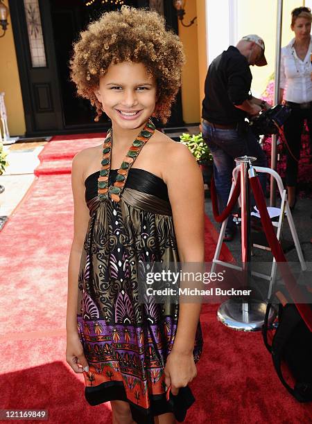 Actress Lela Brown celebrates the 25th wedding anniversary of Zsa Zsa Gabor and Prince Frederic von Anhalt at their home on August 14, 2011 in Los...