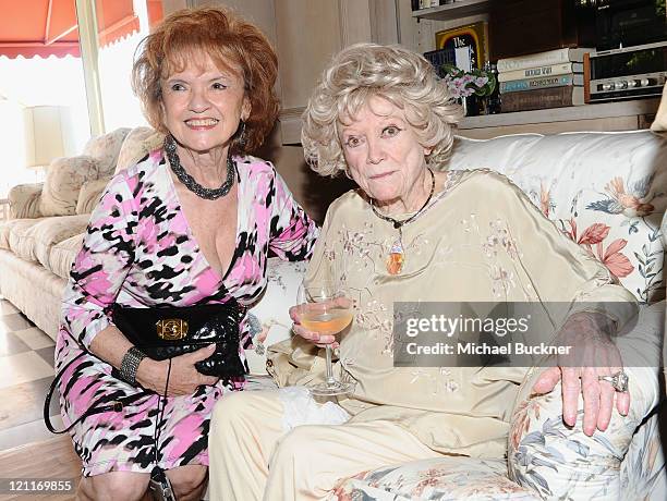 Actress Elaine Dupont and comedian Phyllis Diller celebrates the 25th wedding anniversary of Zsa Zsa Gabor and Prince Frederic von Anhalt at their...