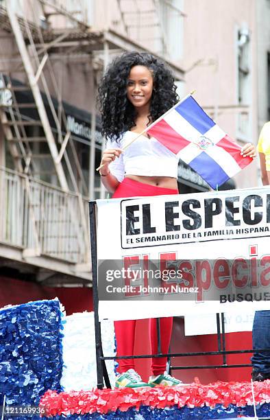 Model Diana Escotto aka Mizz DR attends the 2011 Dominican Day Parade on August 14, 2011 in New York City.