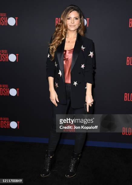 Maria Menounos attends the premiere of Sony Pictures' "Bloodshot" on March 10, 2020 in Los Angeles, California.