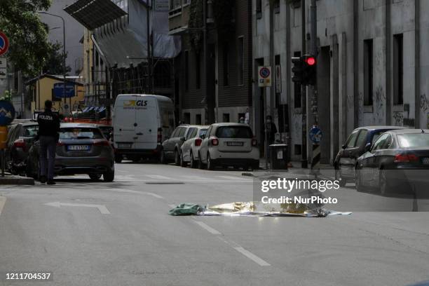 Around 9.30 am a man committed suicide in the Corso Buenos Aires in Milan, May 04, 2020.