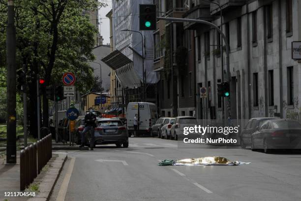 Around 9.30 am a man committed suicide in the Corso Buenos Aires in Milan, May 04, 2020.
