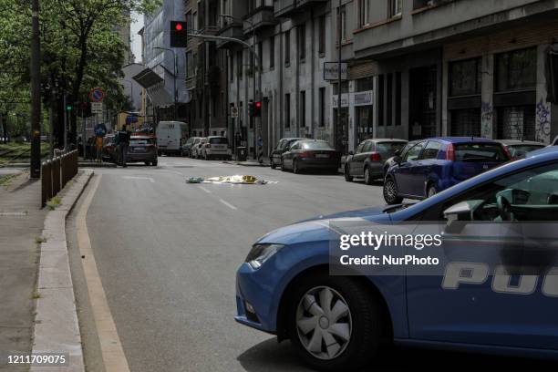 Around 9.30 am a man committed suicide in the Corso Buenos Aires in Milan, May 04, 2020.