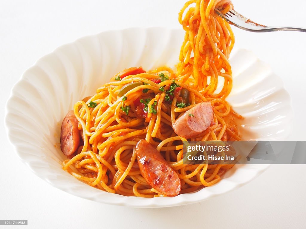 日本稱為納波利坦的義大利麵條