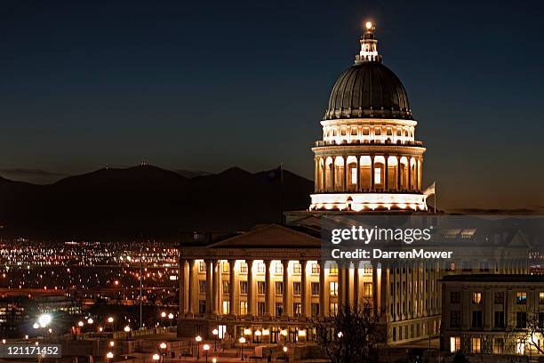 utah state capitol building - utah state capitol building stock pictures, royalty-free photos & images