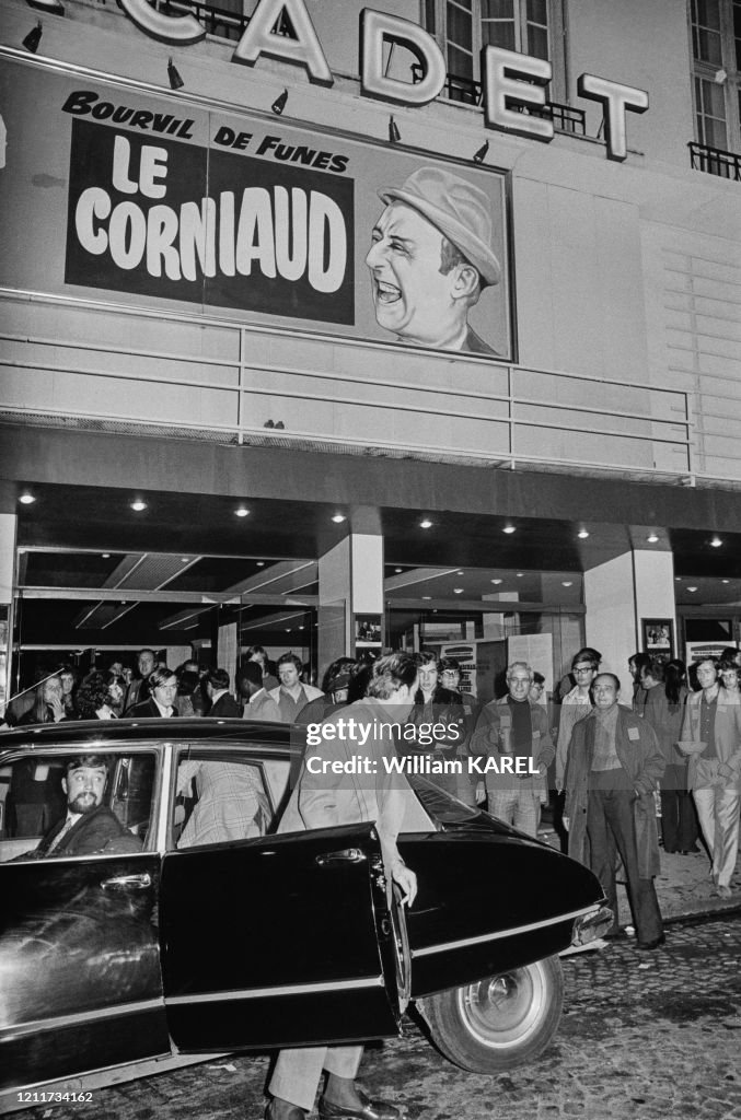 Georges Marchais au cinéma à Paris en 1973