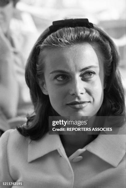 Actrice italienne Anna Maria Ferrero lors du Festival de Cannes en mai 1963, France.