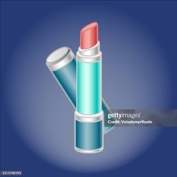 women's lipstick. colored illustration - dark lipstick stock illustrations