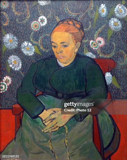 Augustine Roulin by Vincent Van Gogh a Post-Impressionist painter of Dutch origin whose work - notable for its rough beauty, emotional honesty and...