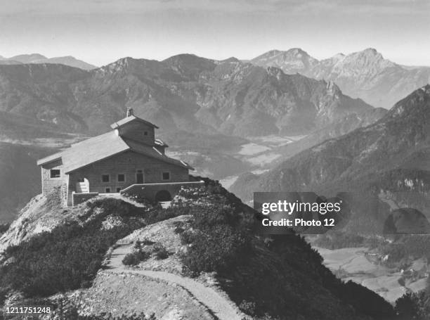 The Berghof, Adolf Hitler's famous retreat at Berchtesgaden atop Mt. Kehlstein . This residence was divided into two levels: the Obersalzberg below,...