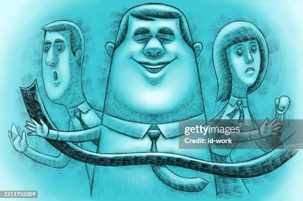 winner businessman cheering - friendly rivalry stock illustrations