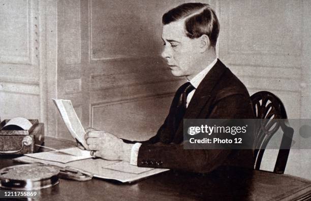 Photograph of the newly ascended King Edward VIII he abdicated in December of the same year. Dated 20th Century.