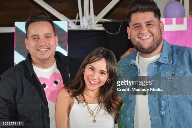 Pablo Preciado, Melissa Robles, and Roman Torres listen and respond to the Media during a Press Conference at Pinche Gringo on March 10, 2020 in...