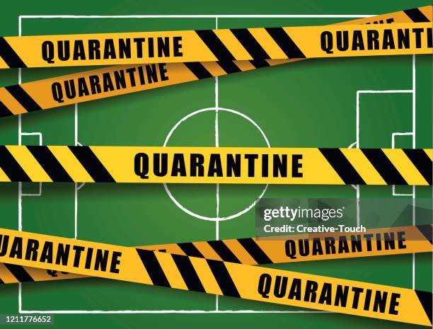 soccer quarantine - empty soccer field stock illustrations