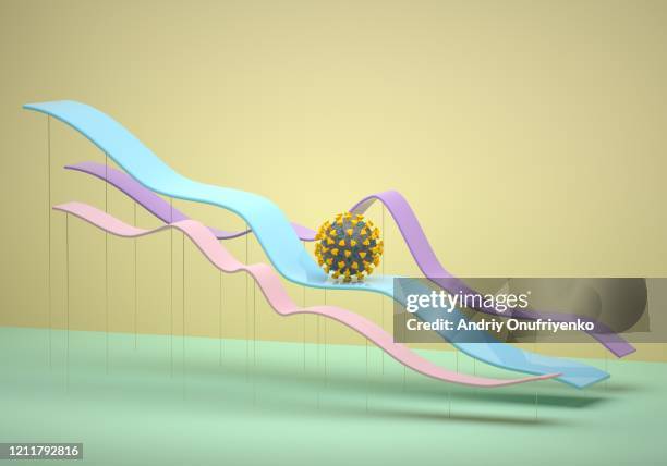 coronavirus economy - aplatir la courbe photos et images de collection