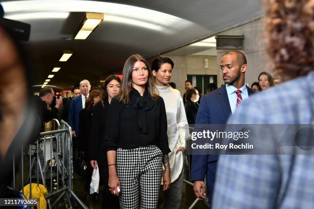 Dawn Dunning and Tarale Wulff walks into the courthouse for sentencing of movie mogul Harvey Weinstein on March 11, 2020 in New York City. Wulff gave...